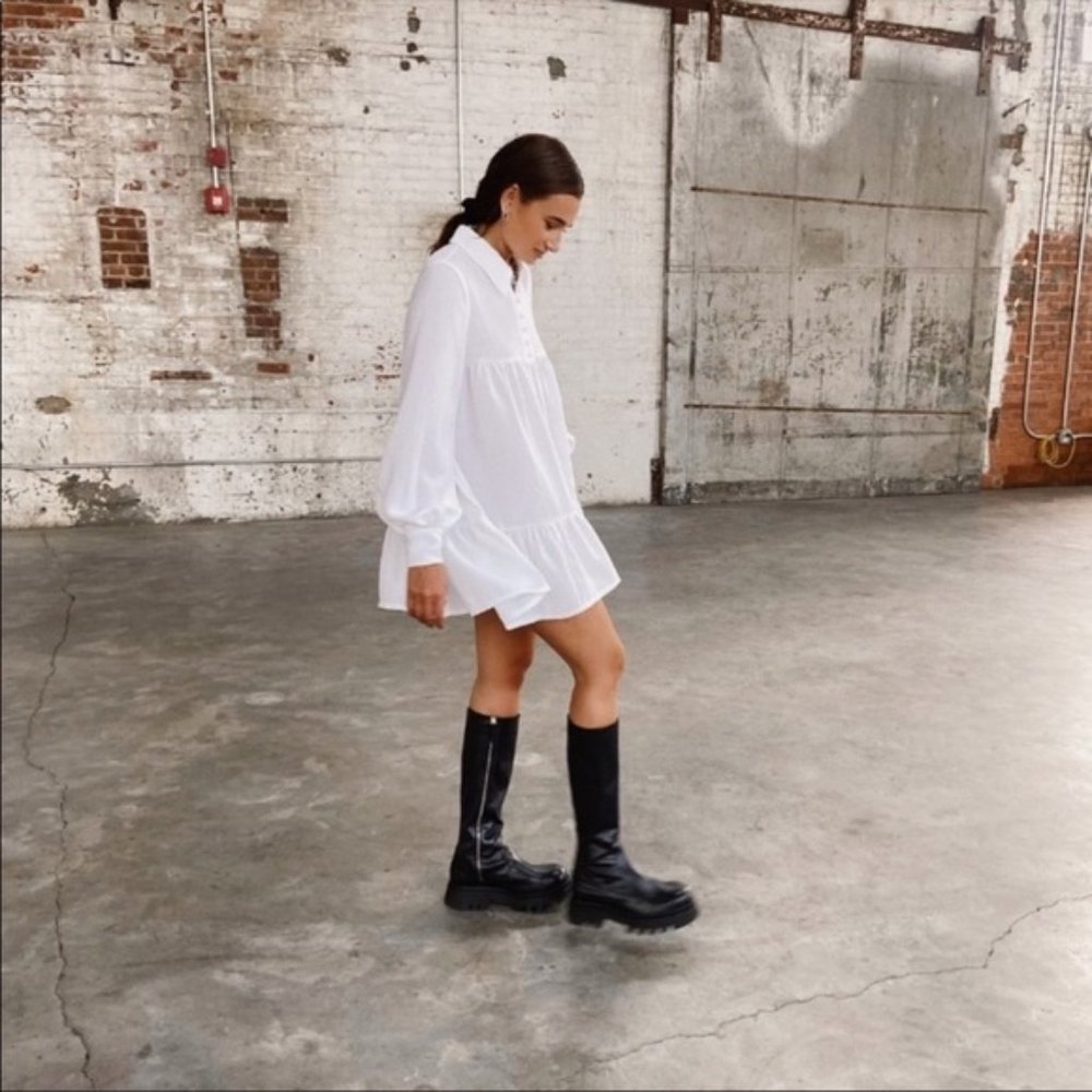 WeWoreWhat Long Sleeve Babydoll Dress